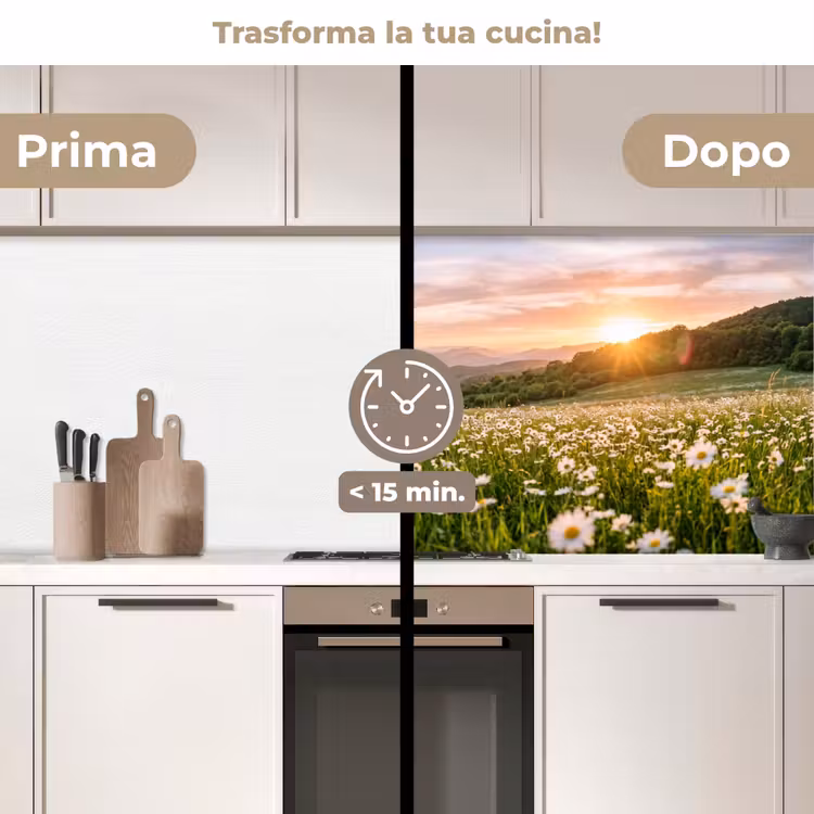 Schienale cucina - Margherita - Campo - Colline - Verde — 3