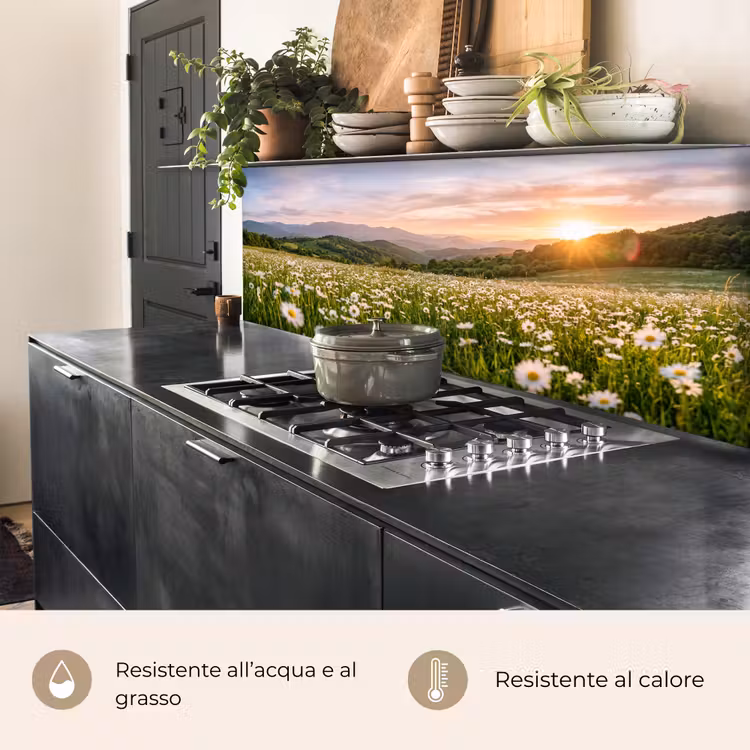 Schienale cucina - Margherita - Campo - Colline - Verde — 5