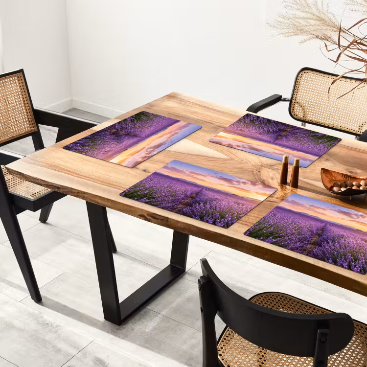 Tovaglietta – 6 pezzi - Lavanda - Campo - Natura - Viola — 4