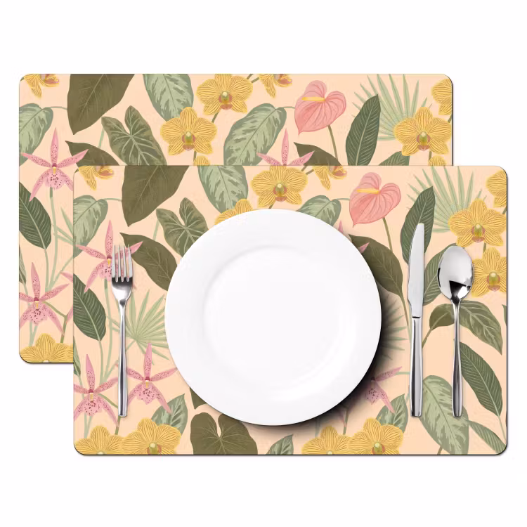 Tovaglietta – 6 pezzi - Motivo - Fiori - Colorato — 2