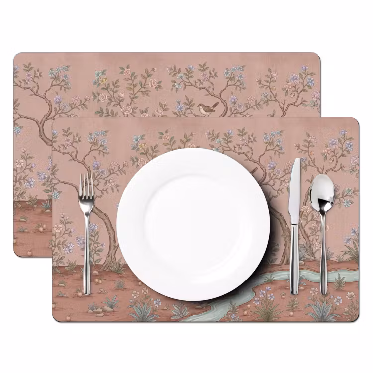 Tovaglietta – 6 pezzi - Nostalgico - Aironi - Rosa — 2