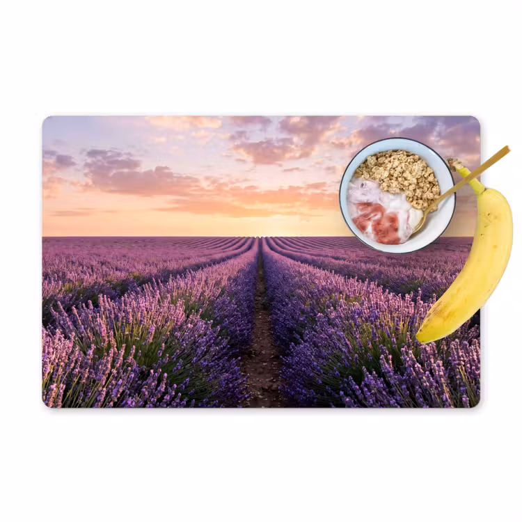 Tovaglietta – 6 pezzi - Paesaggio - Campo di lavanda - Viola — 1