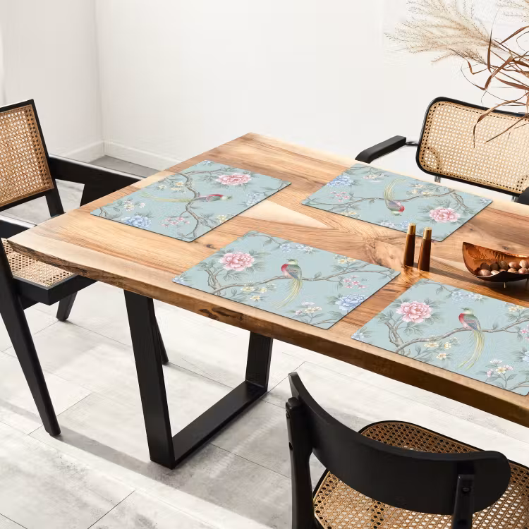 Tovaglietta – 6 pezzi - Uccello - Fiori - Colorato — 4