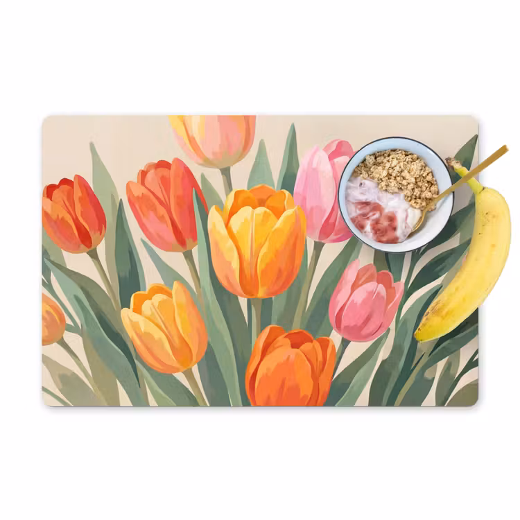 Tovaglietta – 6 pezzi - Tulipani - Astratto - Colorato — 1