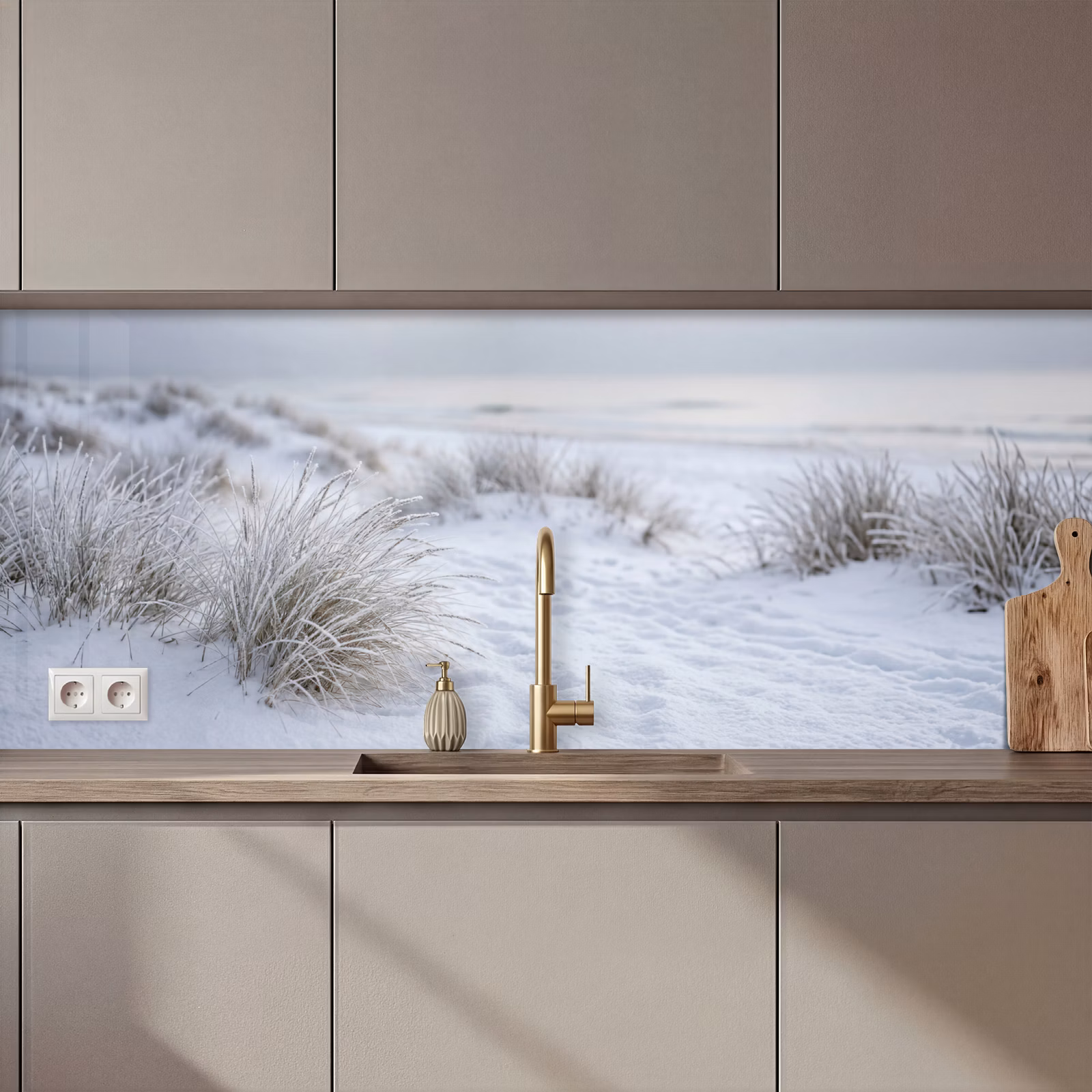 Schienale cucina - Dune - Neve - Spiaggia - Inverno - Sereno — 1
