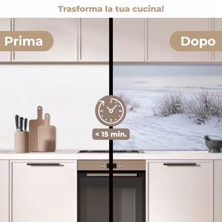 Schienale cucina - Dune - Neve - Spiaggia - Inverno - Sereno — 3