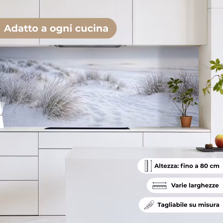 Schienale cucina - Dune - Neve - Spiaggia - Inverno - Sereno — 7