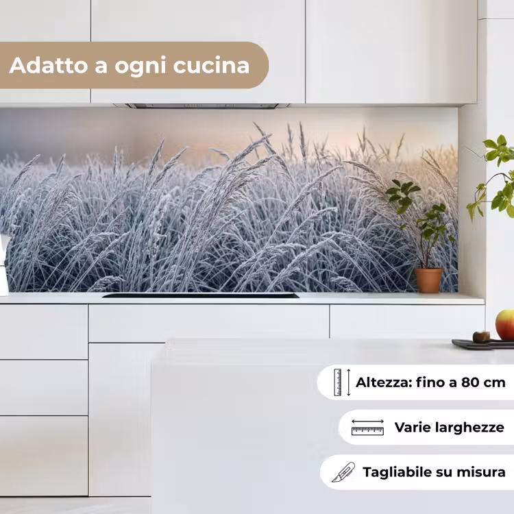 Schienale cucina - Maturo - Erba - Cristalli - Inverno - Minimalista — 7