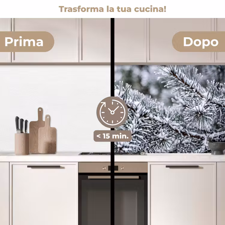 Schienale cucina - Pigna - Ramo - Neve - Inverno - Atmosfera — 3