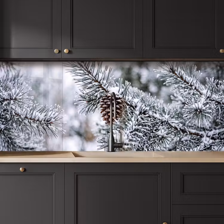 Schienale cucina - Pigna - Ramo - Neve - Inverno - Atmosfera — 6