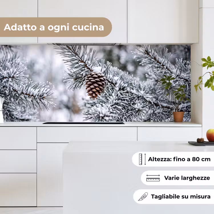 Schienale cucina - Pigna - Ramo - Neve - Inverno - Atmosfera — 7