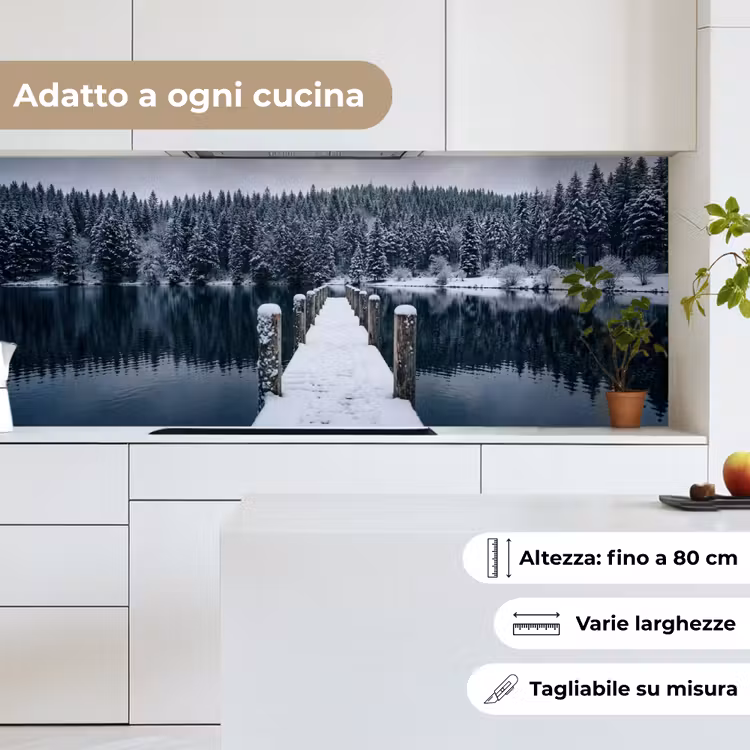 Schienale cucina - Pontile - Lago - Neve - Montagne - Riposo — 7
