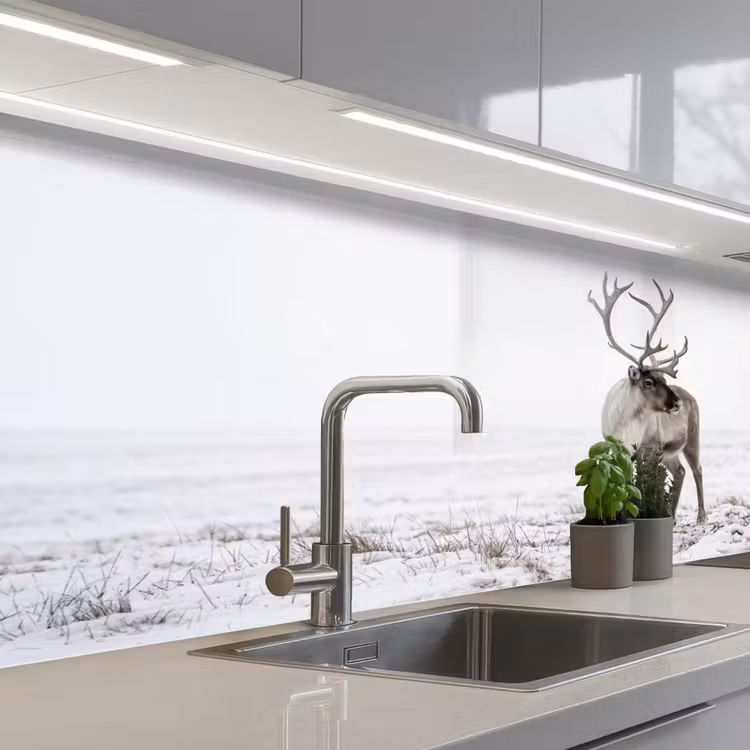 Schienale cucina - Renna - Corna - Neve - Inverno — 2