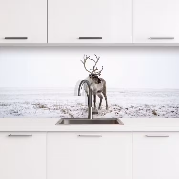 Schienale cucina - Renna - Corna - Neve - Inverno — 4