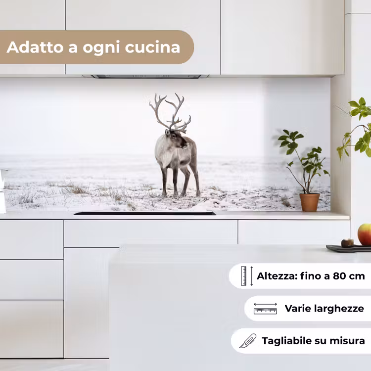 Schienale cucina - Renna - Corna - Neve - Inverno — 7