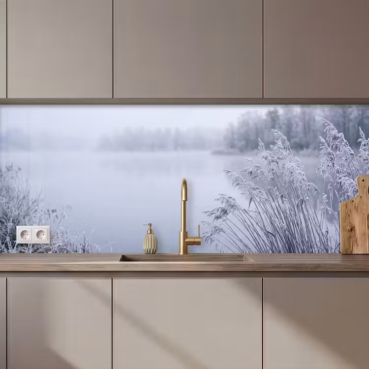 Schienale cucina - Canna - Congelato - Inverno - Natura — 1