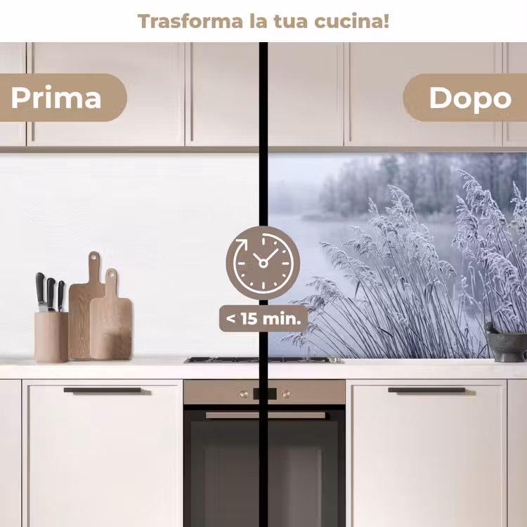 Schienale cucina - Canna - Congelato - Inverno - Natura — 3