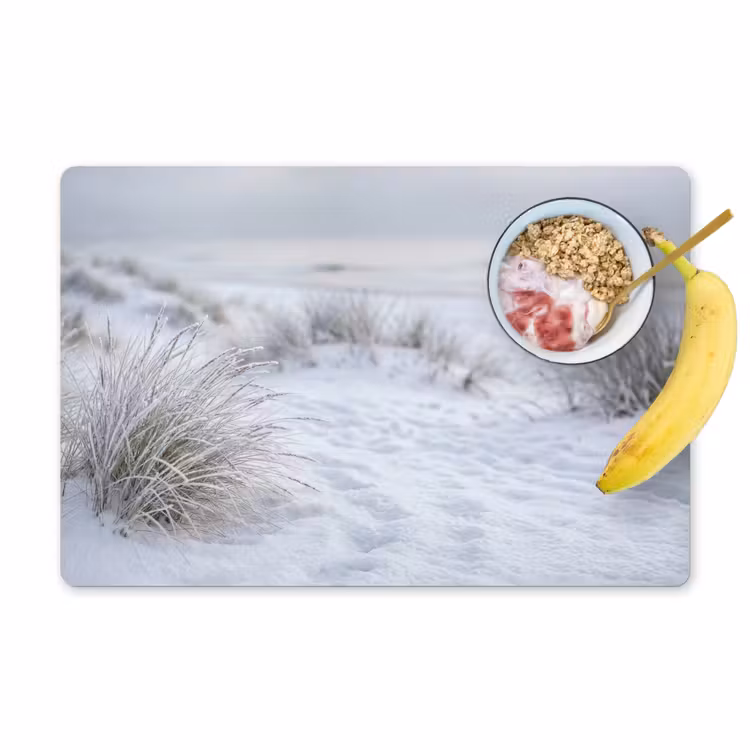 Tovaglietta – 6 pezzi - Dune - Neve - Spiaggia - Inverno - Sereno — 1