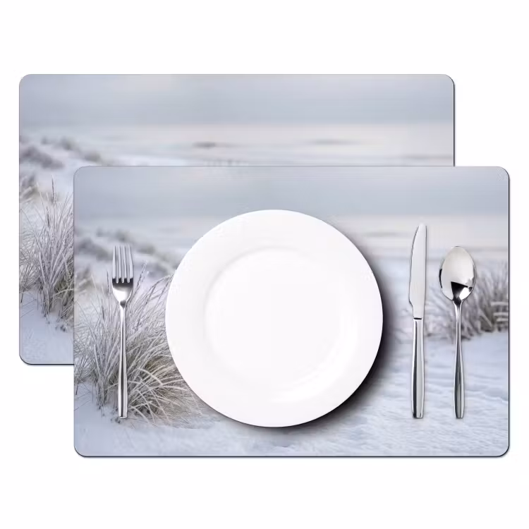 Tovaglietta – 6 pezzi - Dune - Neve - Spiaggia - Inverno - Sereno — 2
