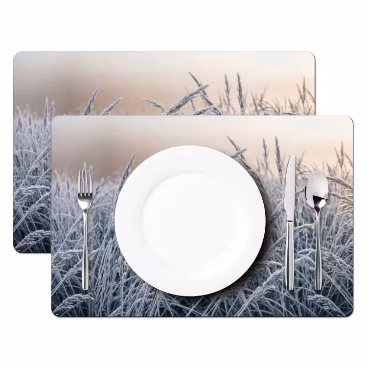 Tovaglietta – 6 pezzi - Maturo - Erba - Cristalli - Inverno - Minimalista — 2
