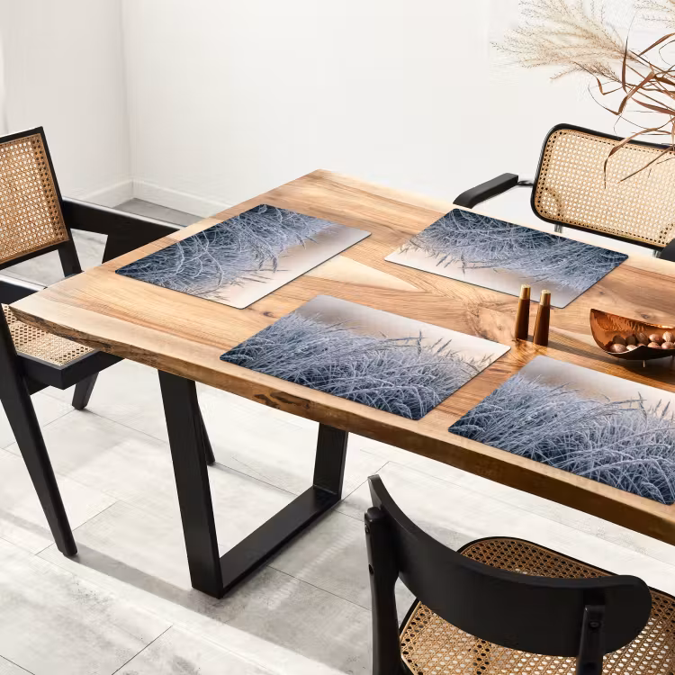 Tovaglietta – 6 pezzi - Maturo - Erba - Cristalli - Inverno - Minimalista — 4