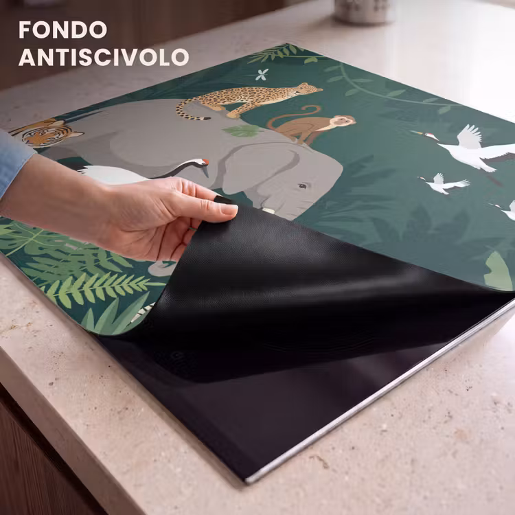 Protezione piano induzione - Tropicale - Giungla - Verde — 6