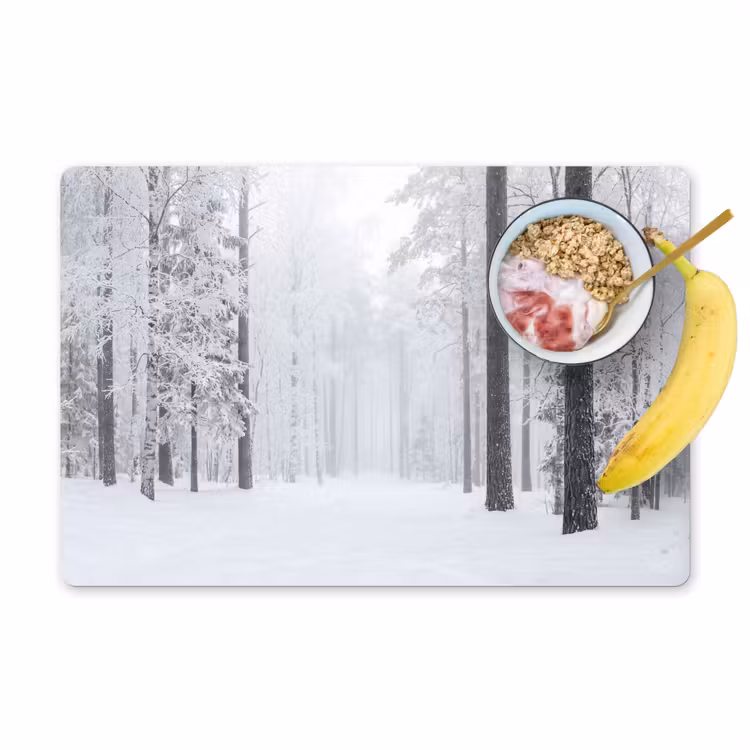 Tovaglietta – 6 pezzi - Foresta - Neve - Sentiero - Inverno - Silenzio — 1