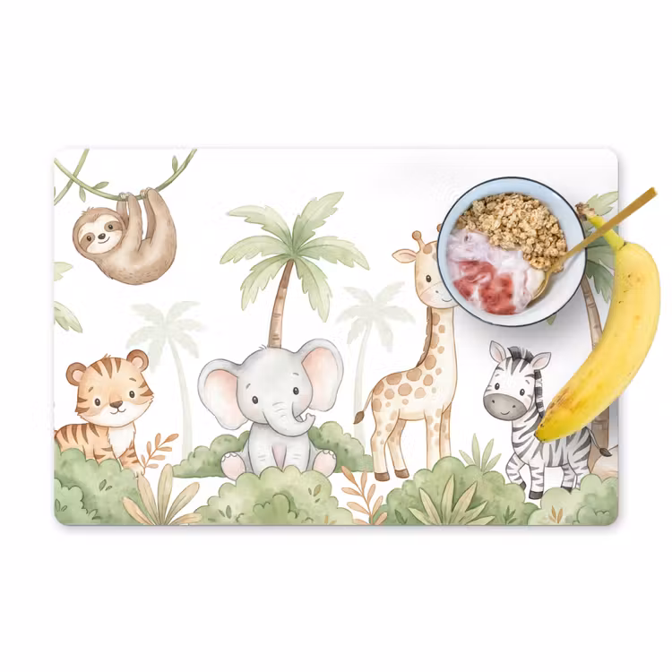 Tovaglietta – 6 pezzi - Animali - Giungla - Pastello — 1