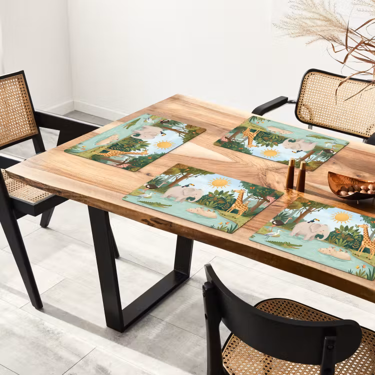 Tovaglietta – 6 pezzi - Giungla - Oasi - Animali - Colorati — 4