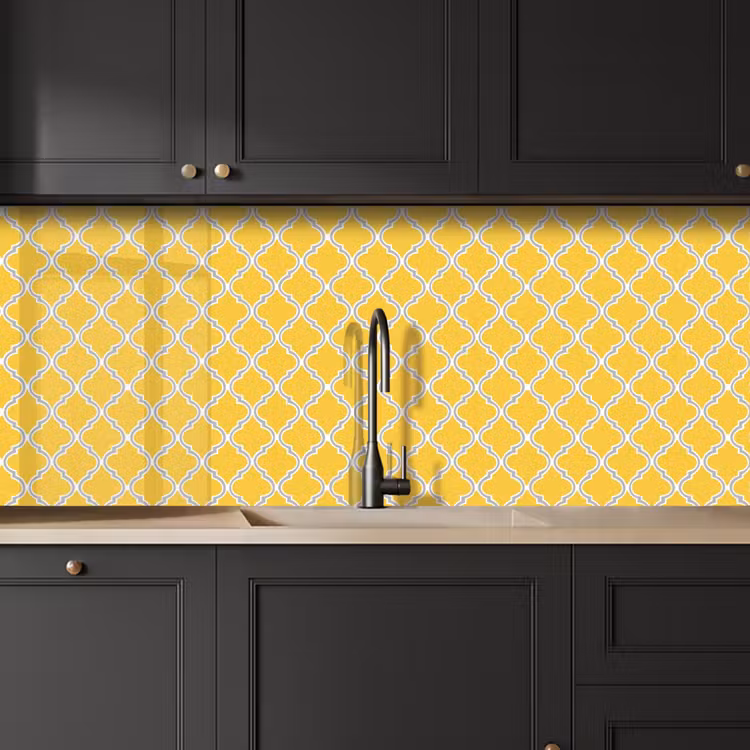 Schienale cucina - Lanterna - Arabesco - Elegante - Giallo — 6