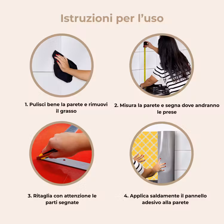 Schienale cucina - Lanterna - Arabesco - Elegante - Giallo — 9