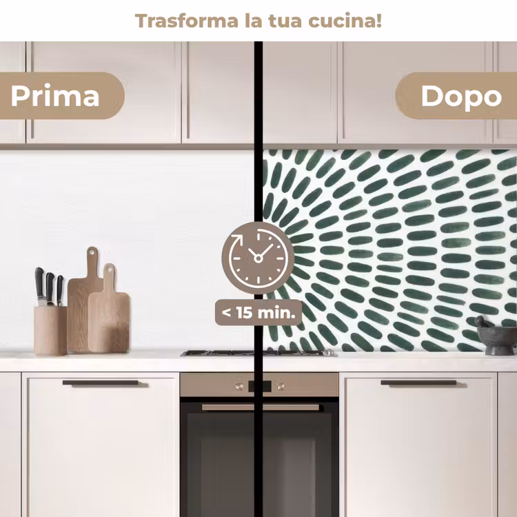 Schienale cucina - Abstract - Cerchio - Motivo - Moderno - Verde — 3