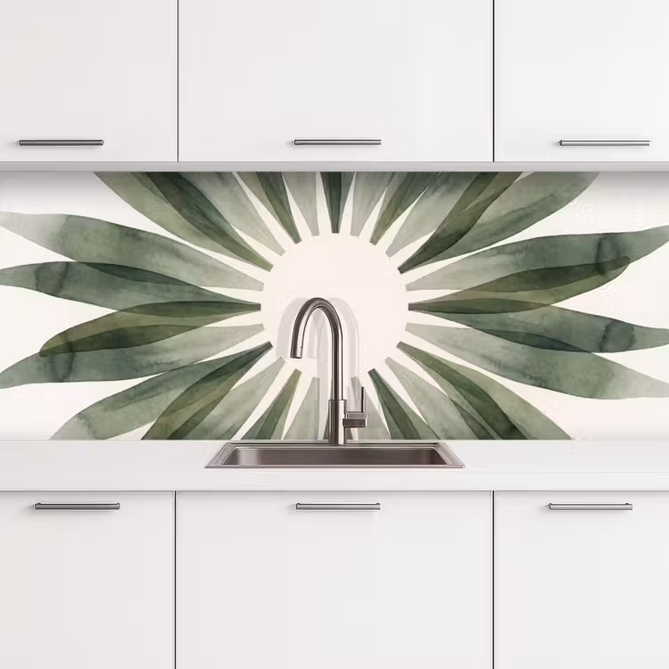Schienale cucina - Piante - Astratto - Acquerello - Verde - Natura — 4