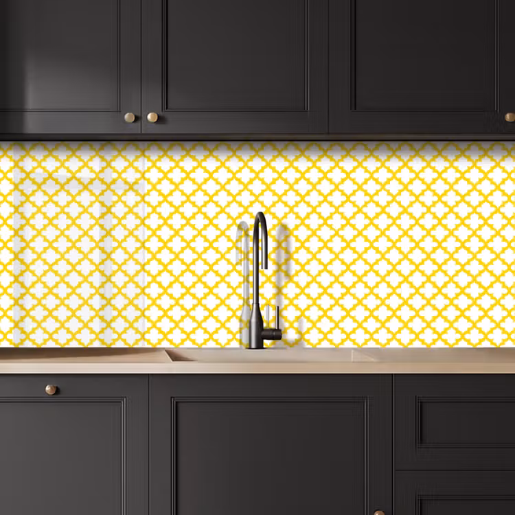 Schienale cucina - Motivo - Geometrico - Classico - Giallo — 6