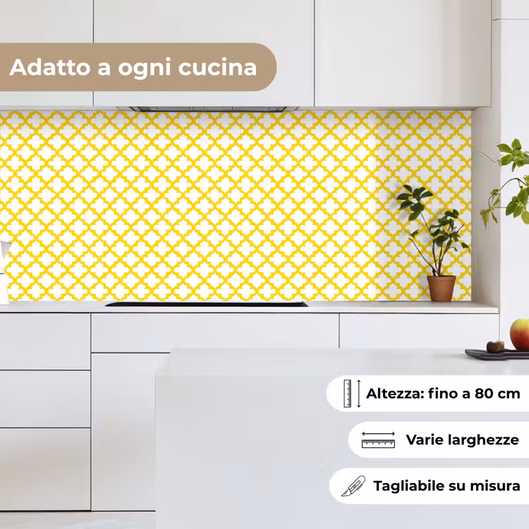 Schienale cucina - Motivo - Geometrico - Classico - Giallo — 7