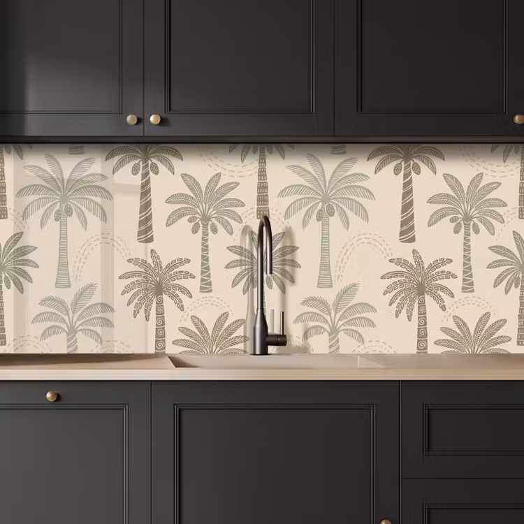 Schienale cucina - Palme - Motivo - Tropicale - Beige — 6