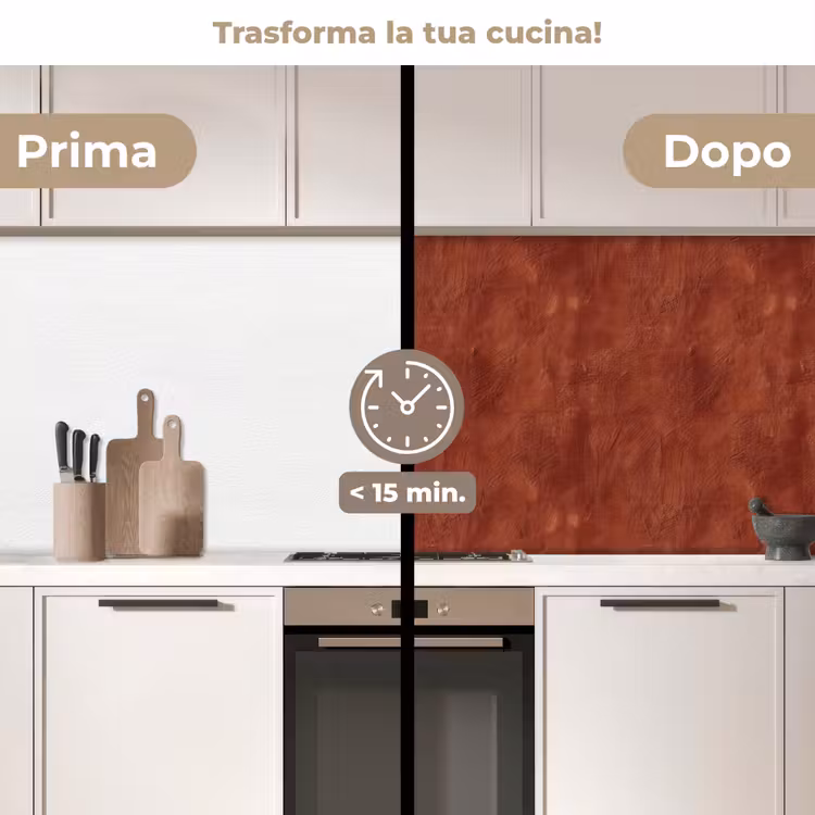 Schienale cucina - Stucchi - Texture  - Terracotta — 3