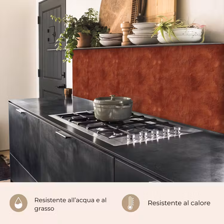 Schienale cucina - Stucchi - Texture  - Terracotta — 5