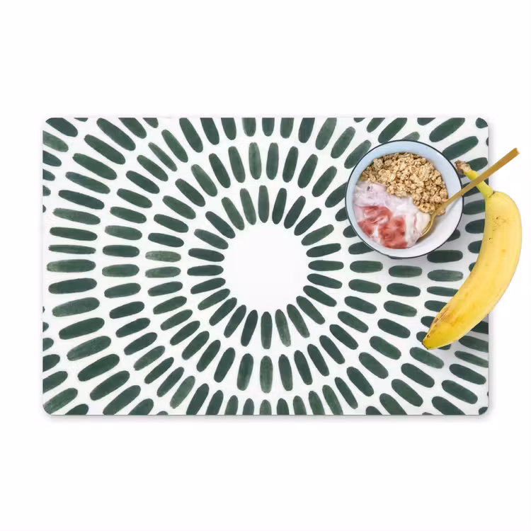Tovaglietta – 6 pezzi - Abstract - Cerchio - Motivo - Moderno - Verde — 1