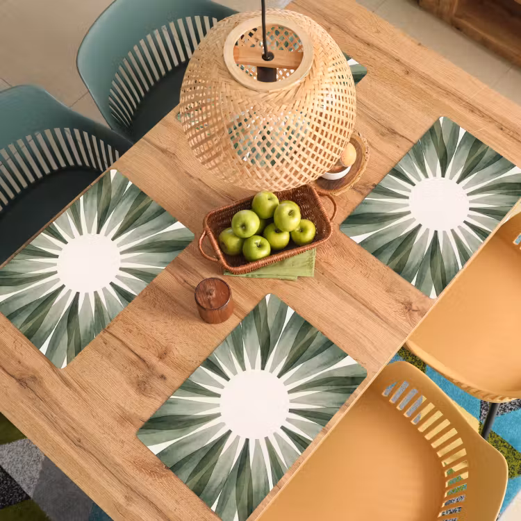 Tovaglietta – 6 pezzi - Piante - Astratto - Acquerello - Verde - Natura — 3