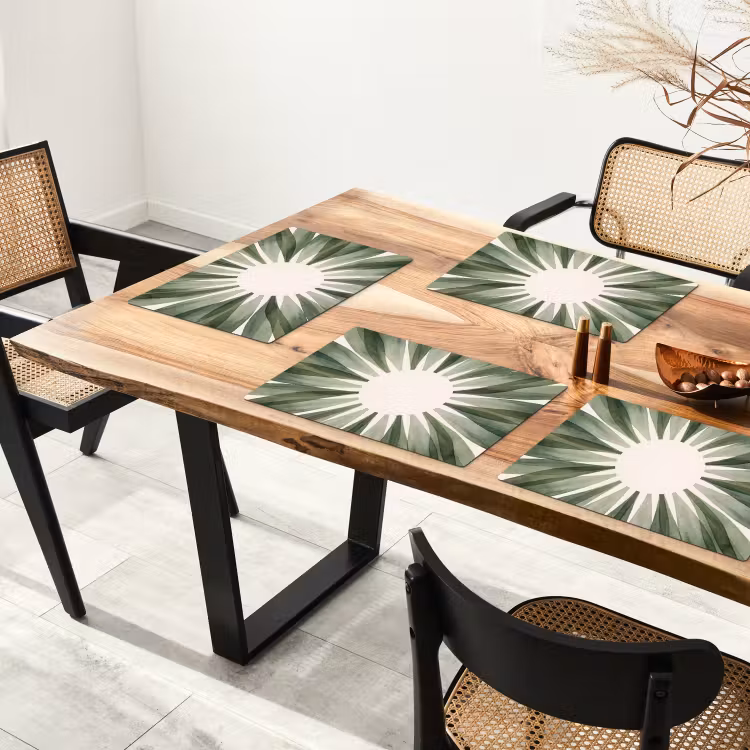 Tovaglietta – 6 pezzi - Piante - Astratto - Acquerello - Verde - Natura — 4