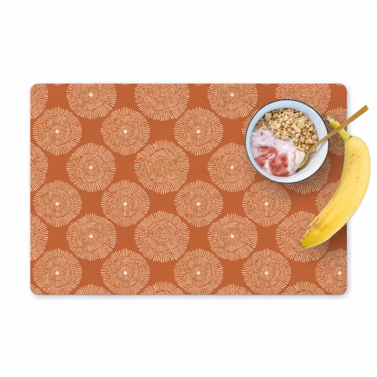 Tovaglietta – 6 pezzi - Cerchi - Grafica - Motivo - Terracotta — 1