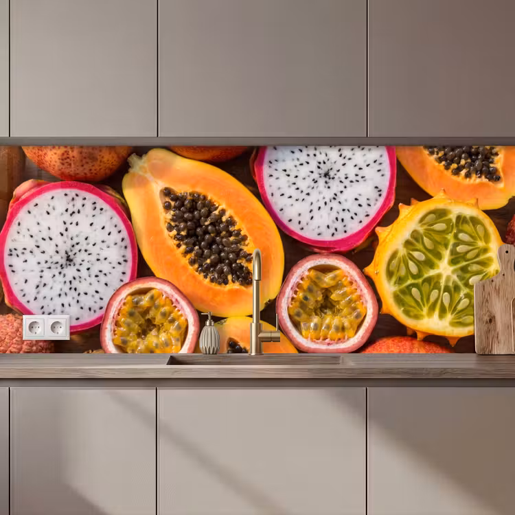 Schienale cucina - Frutta - Aperto - Tropicale - Cibo - Colorato — 1