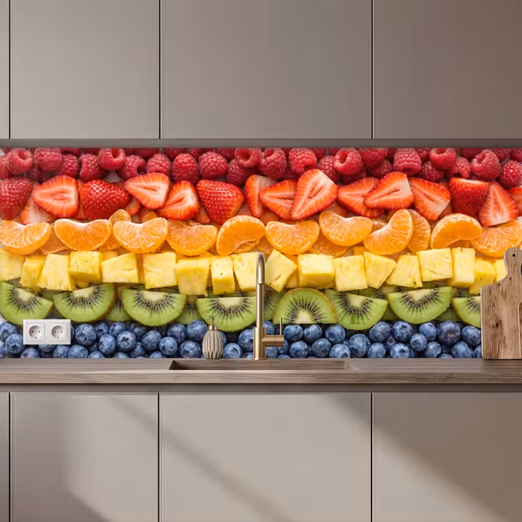 Schienale cucina - Frutta - Arcobaleno - Salutare - Colorato — 1