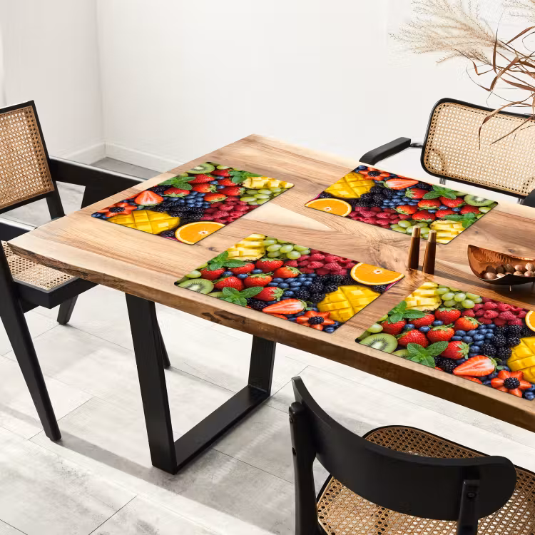 Tovaglietta – 6 pezzi - Frutta - Fresca - Colorata - Cibo — 4