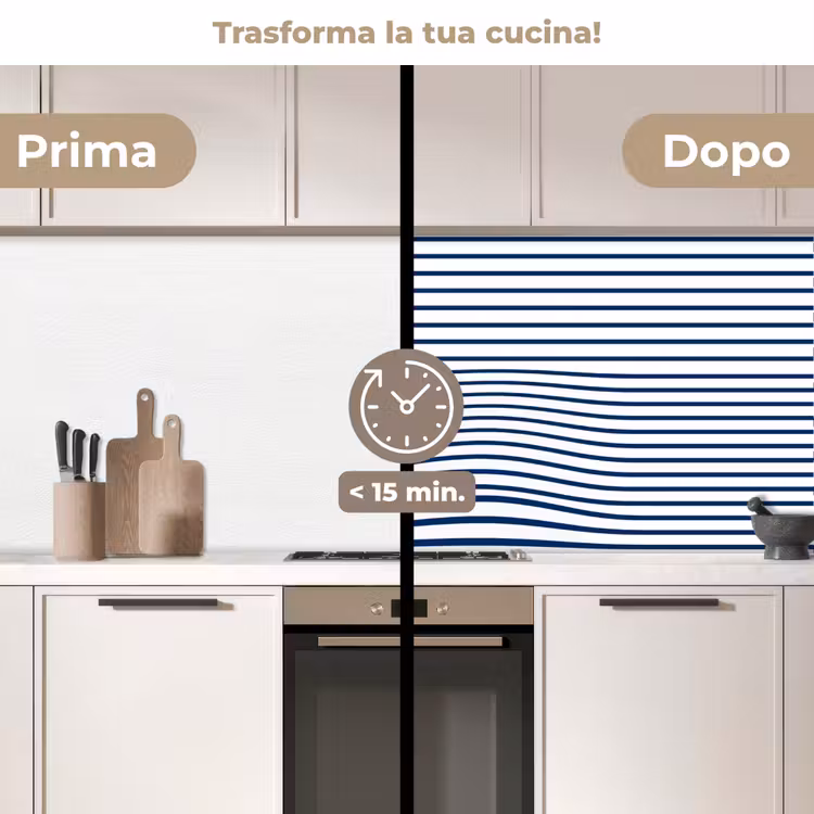Schienale cucina - Barca - Acqua - Astratto - Blu — 3