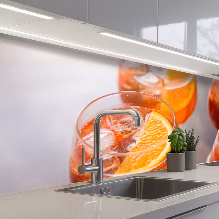 Schienale cucina - Bevanda - Arancia - Gelato - Estate - Arancione — 2