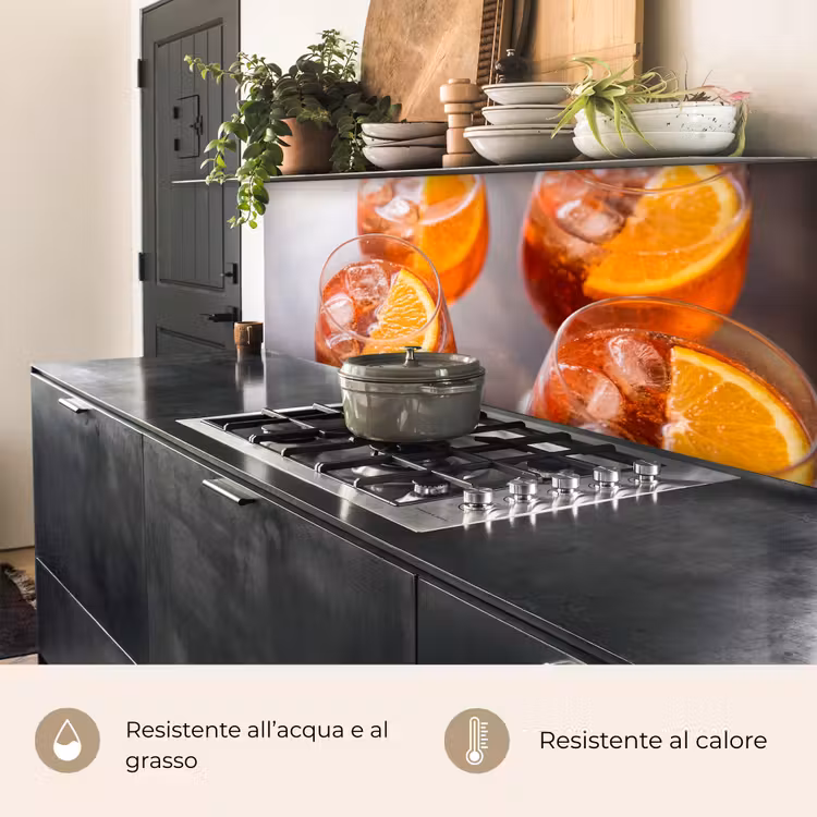 Schienale cucina - Bevanda - Arancia - Gelato - Estate - Arancione — 5