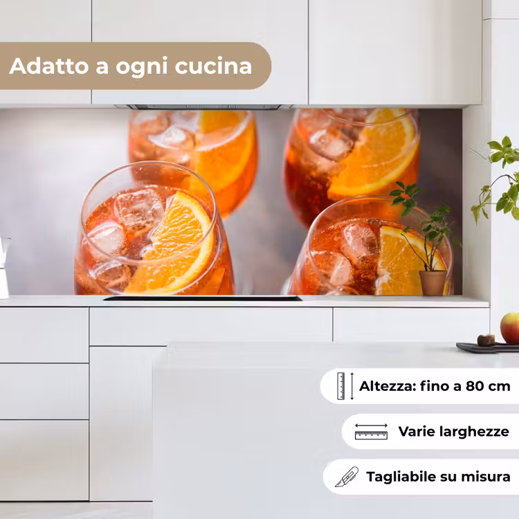 Schienale cucina - Bevanda - Arancia - Gelato - Estate - Arancione — 7