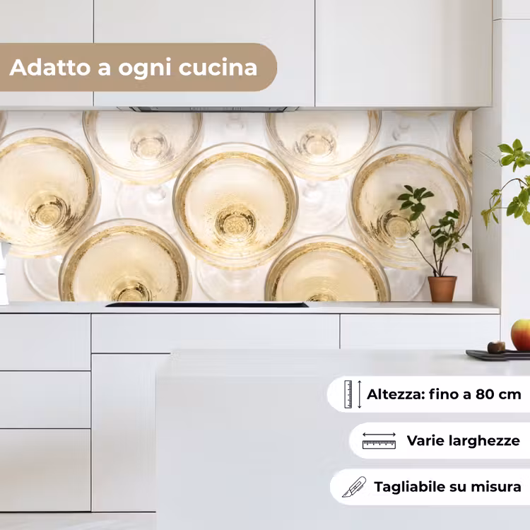 Schienale cucina - Bevande - Bicchieri - Festa - Oro — 7